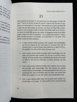 Timeless Seeds of Advice Part 2: A Deeper Reflection