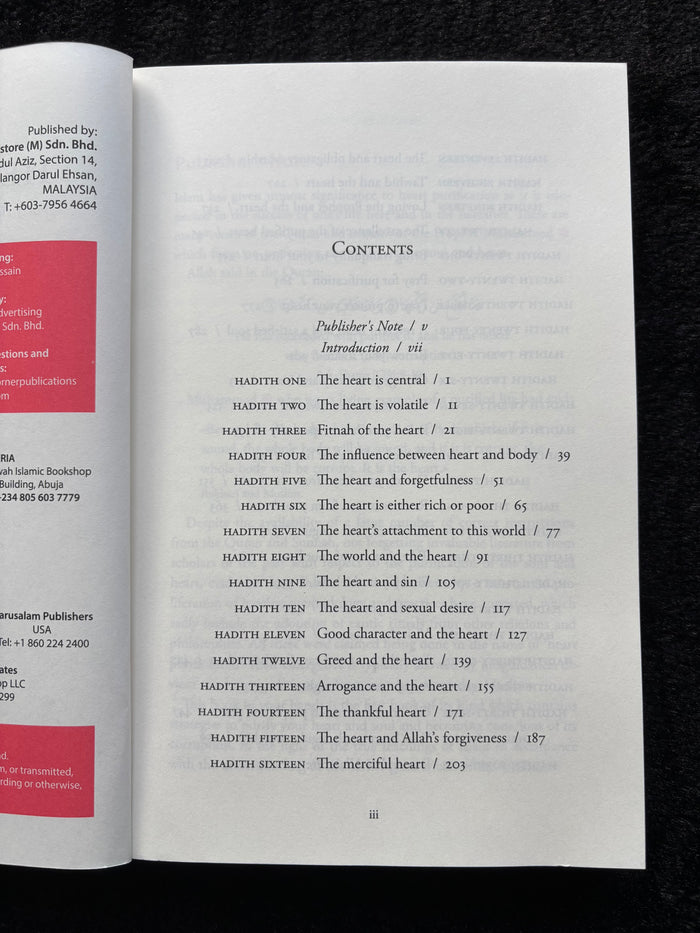 Heart Therapy: Forty Hadiths In Tazkiyah & Soul Purification