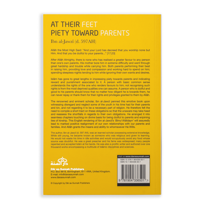 At Their Feet: Piety Towards Parents by Ibn al-Jawzi - ibndaudbooks