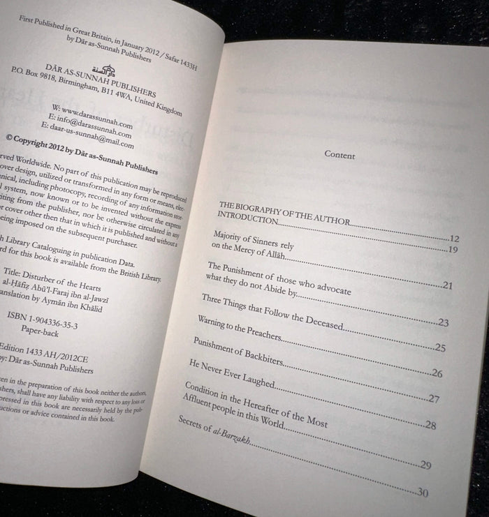 Disturber of the Hearts by Ibn al-Jawzi - ibndaudbooks