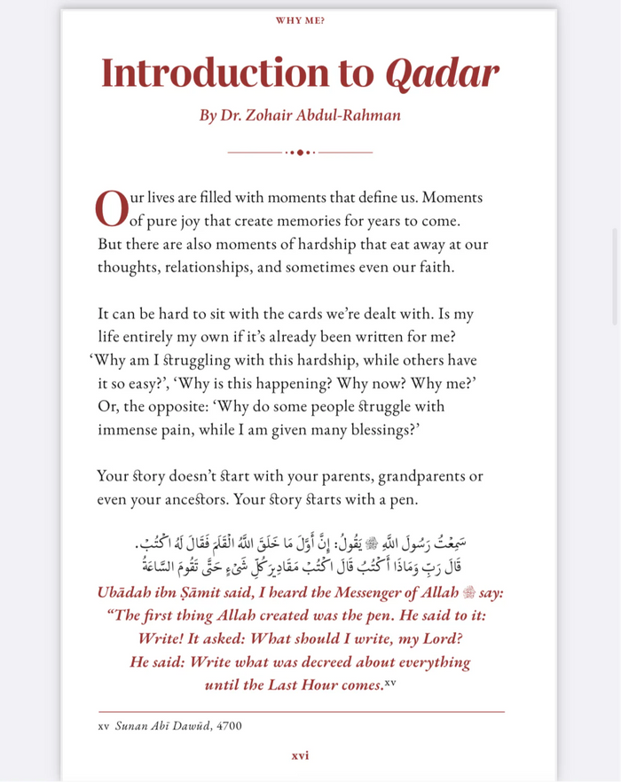 Why Me? Understanding One's Worldly Fate by Omar Suleiman